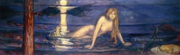 エドヴァルド・ムンクの人魚 1896 エドヴァルド・ムンク 表現主義 Oil Paintings